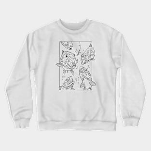 Trout Fishing Minimalist Crewneck Sweatshirt